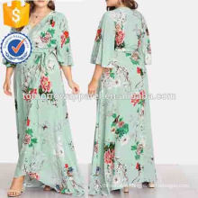 New Fashion Kimono Sleeve Wrap Maxi Daily Dress Manufacture Wholesale Fashion Women Apparel (TA5041D)